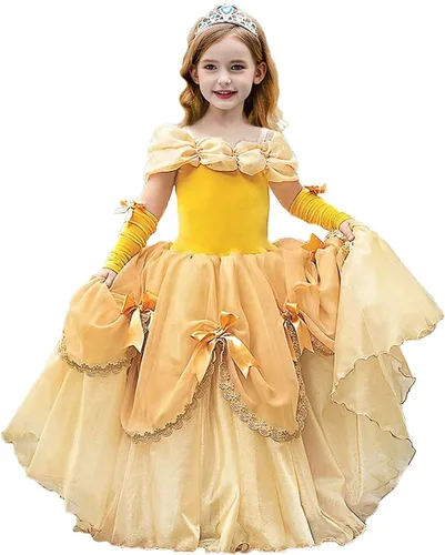 Vista 8 de Princess Costume for Girls Princess Dress Halloween Birthday Party Outfits for Little Kids