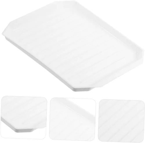 Vista 5 de SHOWERORO Bandeja para hornear tocino para microondas con protector de salpicaduras, bandeja de cocción para tocino crujiente para uso doméstico