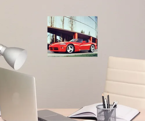 Vista 4 de Impact Posters Gallery Decoración de pared de coche deportivo, póster rojo SRT Dodge Viper (16 x 20 pulgadas)