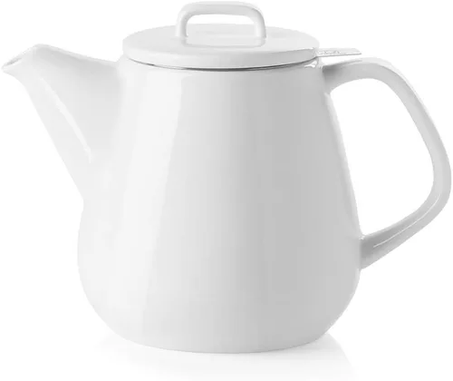 Vista 13 de Sweejar - Tetera de cerámica, tetera de porcelana de 30 onzas con infusor Azul