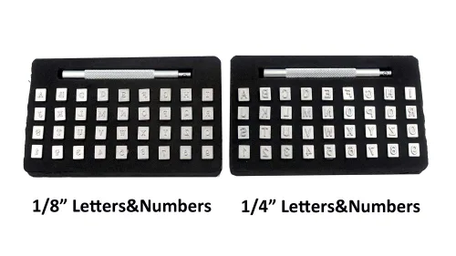 Vista 5 de DGOL 36 piezas de cuero de 1/4 de pulgada para manualidades, letras del alfabeto, números, kit de herramientas de estampación