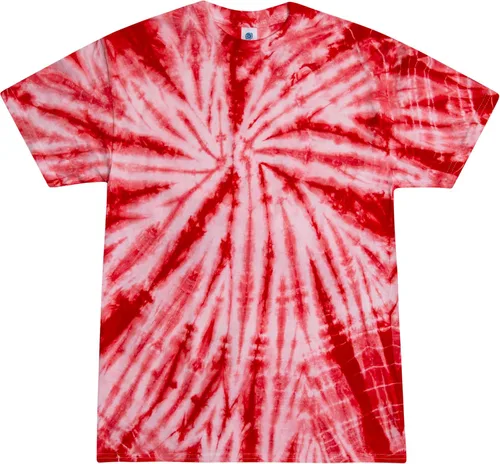 Vista 20 de Colortone Camisetas de teñido anudado de araña para hombres y mujeres, camisetas unisex de manga corta con teñido anudado para adultos Blaze