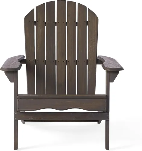 Vista 4 de Christopher Knight Home Hanlee - Sillas plegables Adirondack de madera, juego de 2 piezas, acabado gris