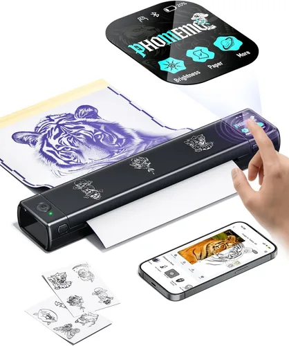 Vista 16 de Phomemo M08F Tattoo Stencil Printer, Bluetooth, Multi-Size Printing