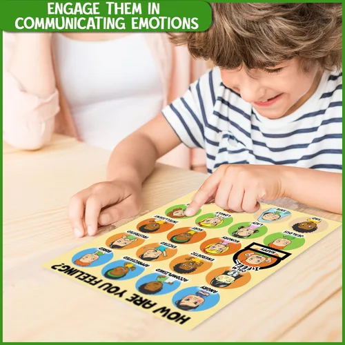 Vista 7 de L Learning Toy Boxes Tabla magnética de sentimientos y emociones para niños How I Am Feeling Emotion Imanes Feeling Poster Daily Mood Behavior Chart