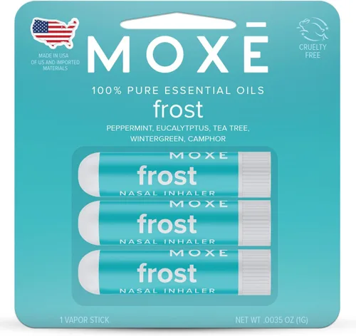 Vista 9 de MOXE Frost - Inhalador nasal energizante de aromaterapia - Alivia dolores de cabeza, aumenta la concentración y la energía - Enfriador de sinusitis