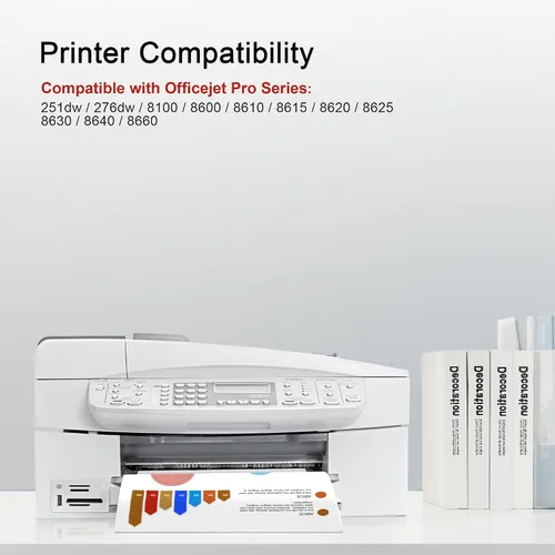 Vista 2 de Combo de cartuchos de tinta 950XL y 951XL, paquete de 5 piezas de repuesto para cartuchos de tinta HP 950XL 951XL para impresoras HP Officejet Pro