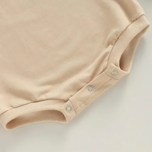 Vista 7 de AEEMCEM Sudadera de bloque de color para bebé niño y niña, mameluco de gran tamaño, suéter de burbujas de manga larga, con bolsillo