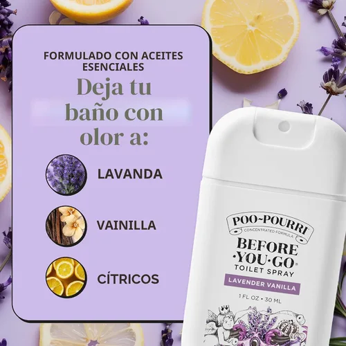 Vista 7 de Poo-Pourri Before-You-Go - Aerosol para inodoro de bolsillo, artículos esenciales de viaje, 1 onza líquida, paquete de 3 variedades de primavera