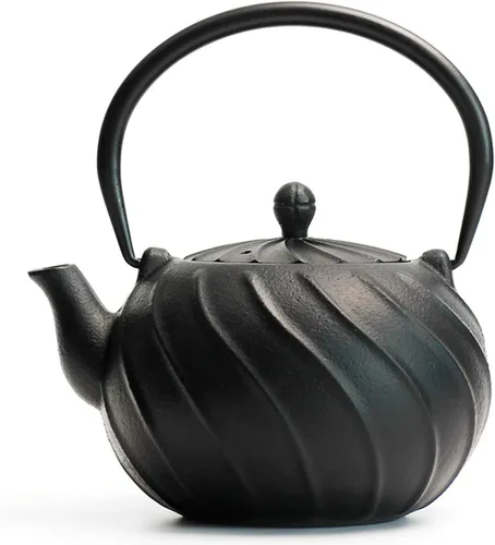 Vista 10 de Toptier Mini Tetera Pequeña, Tetera de Hierro Fundido Súper Pequeña para Estufa, Hervidor de Té Japonés del Tamaño de la Palma de la Mano Seguro