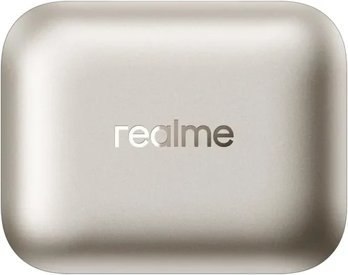 Vista 3 de Realme Air 7 - Audífonos inalámbricos verdaderos, reducción de ruido activa de 52 dB, sonido de alta resolución, LHDC, controlador de graves Oro