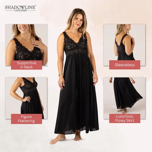 Vista 2 de Shadowline Camisones con clase para mujer, ropa de dormir elegante para mujer