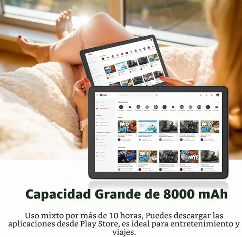 Vista 6 de PRITOM - Tableta de teléfono de 10 pulgadas desbloqueada 4G, WiFi