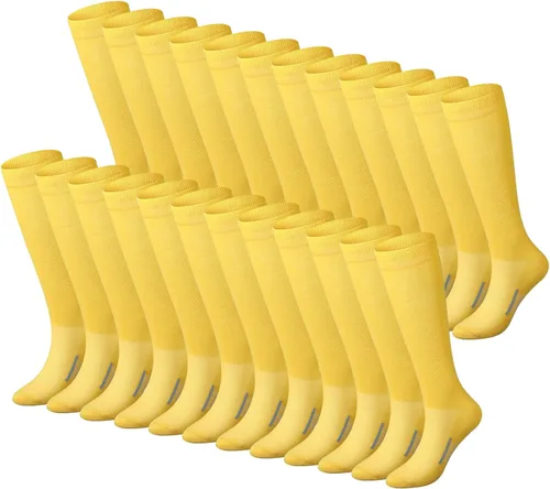 Vista 17 de Haysandy 24 pares de calcetines de fútbol juvenil de fútbol sóftbol equipo de béisbol calcetines unisex de tubo largo alto