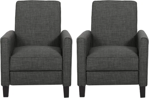 Vista 11 de Christopher Knight Home Emmie - Sillón reclinable de tela (juego de 2), beige, marrón oscuro
