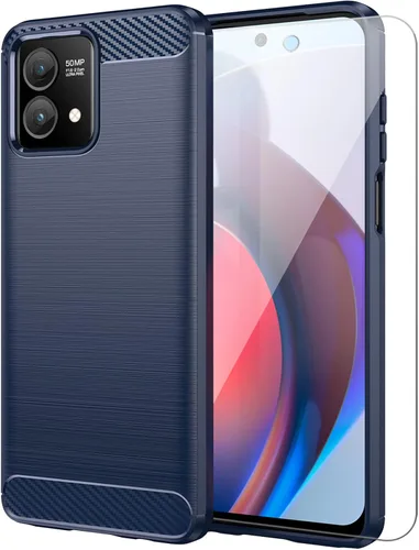 Vista 10 de Funda para Motorola Moto G Stylus 5G 2023, con protector de pantalla HD, absorción de golpes flexible de TPU parachoques de goma suave para Motorola