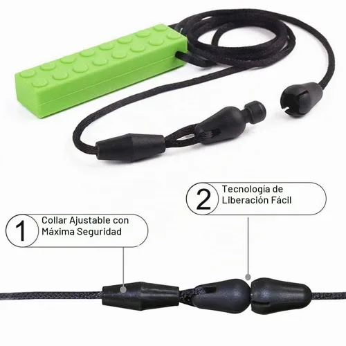 Vista 4 de Collar masticable, paquete de collar sensorial para masticar para niños con masticación, TDAH, autismo, necesidades de morder, masticable motor