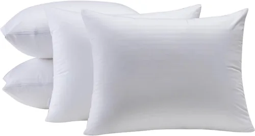 Vista 8 de Paquete de 4 protectores de almohada a prueba de plumas de 22 x 22 pulgadas, fundas impermeables para almohadas cuadradas de plumón de ganso