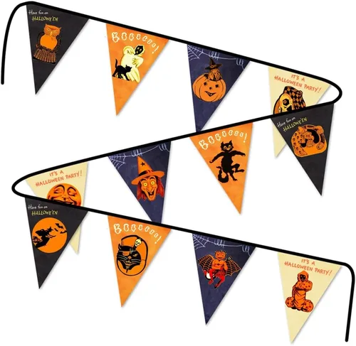 Vista 9 de Cartel temático de personajes de películas de terror para decoración de interiores y exteriores, suministros de fiesta de Halloween, decoraciones