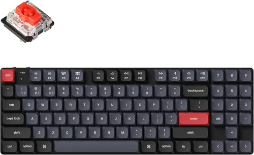 Vista 10 de Keychron K13 Pro Teclado mecánico inalámbrico ultra delgado QMK/VIA, macro programable intercambiable en caliente, 80% diseño RGB retroiluminado