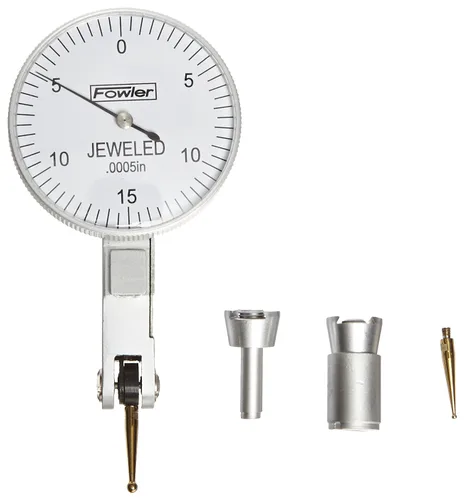 Vista 7 de Fowler 52-563-777-0, Indicador de prueba horizontal con rango de medición de 0-0.008" (blanco)