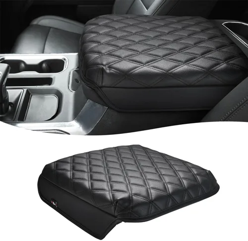 Vista 8 de KBH Funda para reposabrazos de consola central para Chevy Silverado y GMC Sierra 1999-2007, Avalanche & Suburban y Tahoe 2002-2006, asiento de negro