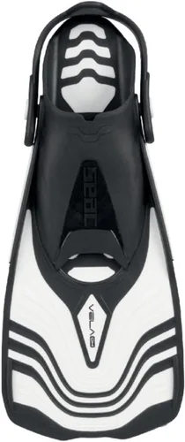 Vista 8 de Seac Vela OH, aletas cortas para buceo y natación en la piscina con correa ajustable 2-Negro