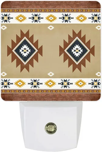 Vista 16 de Luces nocturnas decorativas enchufables a la pared, lámpara LED para niños, sensor de atardecer a amanecer, estrella de copo de nieve de Navidad