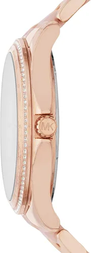 Vista 3 de Michael Kors Riley MK6657 - Reloj multifunción de acero inoxidable en tono oro rosa para mujer, Multi, Movimiento de cuarzo