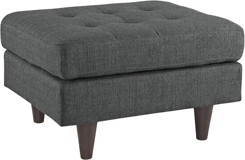Vista 33 de Modway EEI-1547-DOR Empress Mid-Century - Sofá biplaza tapizado de tela en gris