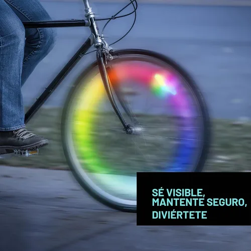 Vista 7 de Nite Ize SpokeLit - Luz de rueda de bicicleta para visibilidad y seguridad - Luces LED para ruedas de bicicleta - Luz de rueda de bicicleta