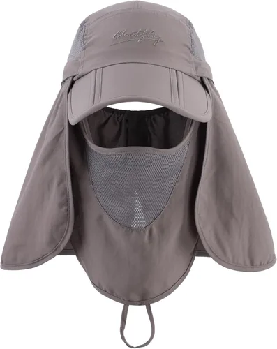 Vista 2 de Connectyle Sombreros de pesca con protección solar UPF 50+ para hombre con solapa extraíble para el cuello Gris profundo