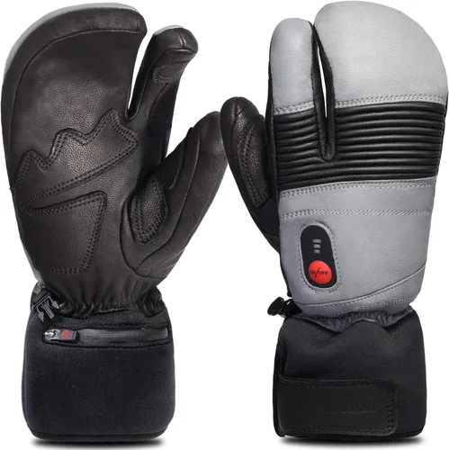 Vista 9 de SAVIOR HEAT Guantes de esquí calentados con 3 dedos, guantes eléctricos con batería recargable para hombres, mujeres, niños, invierno, snowboard