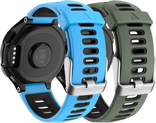 Vista 8 de ISABAKE Correa de reloj de repuesto para Garmin Forerunner 735XT/Approach S20 S5 S6 Correa de silicona suave con hebilla de metal compatible