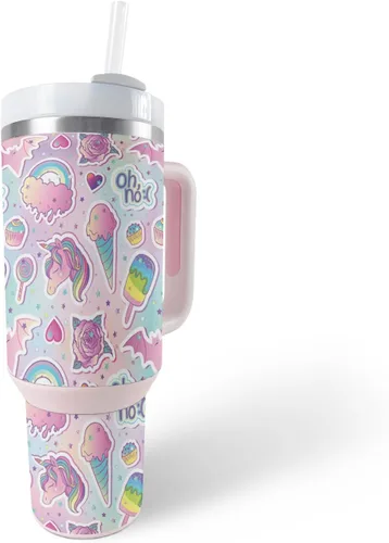 Vista 29 de MightySkins Skin - Vaso de vinilo compatible con Stanley The Quencher H2.0 FlowState de 40 onzas, Typhoon, protectora, duradera y única, fácil