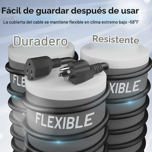 Vista 2 de PlugSaf Cable de extensión para exteriores de 16/3 de 100 pies, cable