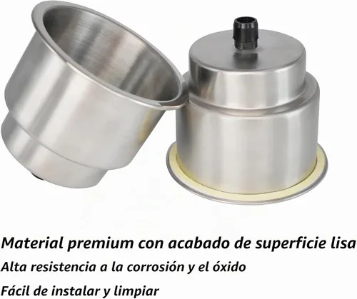 Vista 2 de DNB - Portavasos de acero inoxidable - Insertar soportes para bebidas con drenaje accesorios para barcos marinos