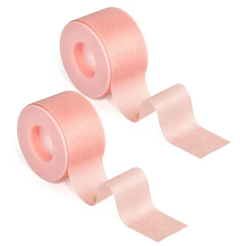 Vista 10 de G2PLUS Cinta de pestañas, 2 rollos de cinta de maquillaje de gel de silicona, cinta de pestañas rosa de 1/2 pulgada x 8 yardas, cinta de extensión