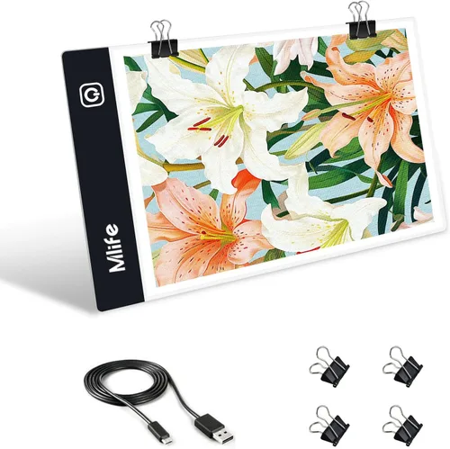Vista 12 de Mlife Almohadilla de Luz Grande A1 Mejorada para Pintura de Arte de Diamante, Caja de Luz de Dibujo y Copia con Atenuación Continua para Calcar