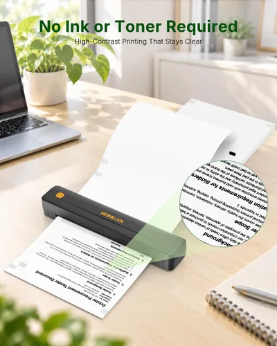 Vista 6 de Papel para impresora térmica de 8.5 x 11, papel de impresora sin tinta tamaño carta estadounidense, 200 hojas
