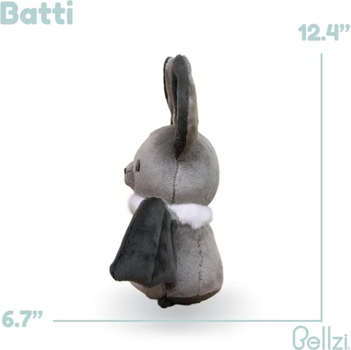 Vista 2 de Bellzi Bat - Lindo juguete de peluche – Adorable juguete de peluche suave de murciélago y regalos – Regalo perfecto para todas las edades – Batti