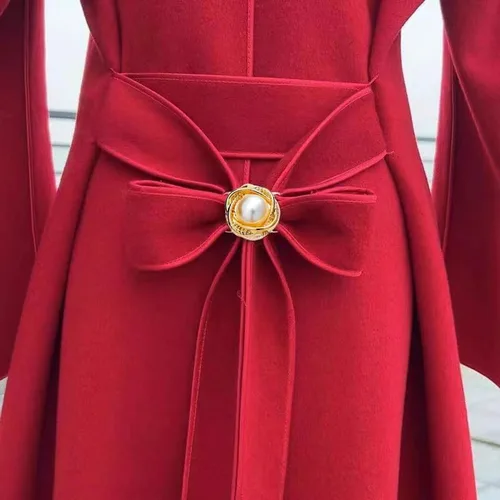 Vista 4 de Broche de perlas, broche de perlas, suéter, chal, pantalones de cintura, extensor, pasadores de seguridad, clip de doble imitación de diamantes