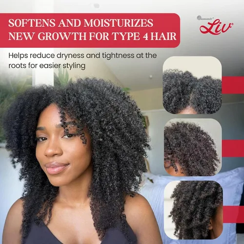 Vista 3 de LIV Summit Creme Hairdressing and Conditioner for Dry Textured Hair – Deep Moisturizing Treatment, Breakage Support, Protective Styling Hydration