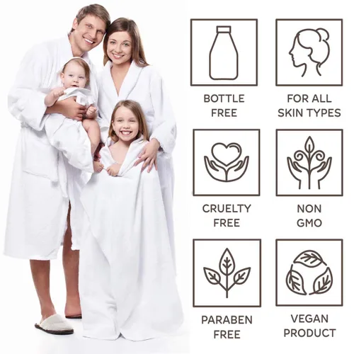 Vista 2 de Olivia Care - Juego de jabón exfoliante en barra – Sal del Himalaya rosa + leche de lavanda – Todo natural y orgánico – Hidrata, desintoxica