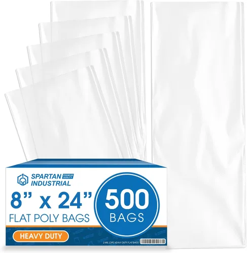 Vista 11 de Bolsas de polietileno planas de extremo abierto de 3 x 12 pulgadas (1000 unidades) – Bolsas de plástico transparentes termosellables de 2 mil