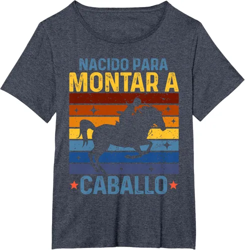 Vista 18 de Horse Rider Equestrian Riding Nacido Camiseta Para Montar A Caballo Negro