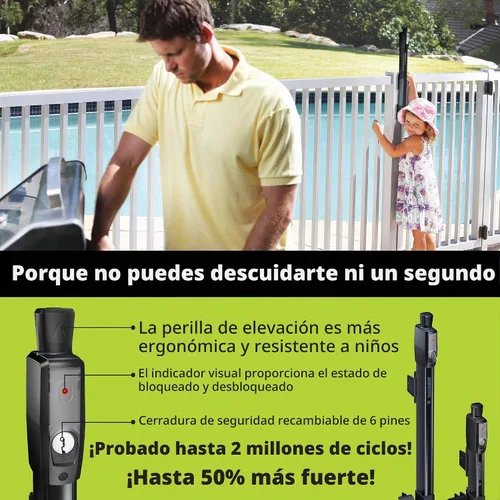 Vista 4 de National Hardware Tirador superior MagnaLatch de seguridad para piscina, 21