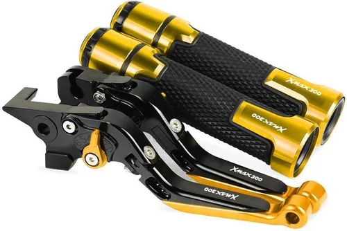 Vista 9 de Motocicleta para Y&AMAHA XMAX300 Todos los años Frenos de motocicleta Barra de acoplamiento Palancas de freno de mano freno embrague manillar Negro1
