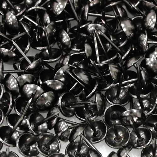 Vista 4 de BetterJonny - 500 tachuelas de tapicería decorativas para muebles, 0.669 x 0.433 in, tachuelas de metal negro para el pulgar para muebles tapizados