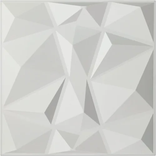 Vista 5 de Art3d Paneles de pared 3D de PVC, color blanco, 19.7 x 19.7 pulgadas (paquete de 12) y paneles de pared 3D con texturas con diseño de diamante